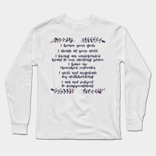 Friendship Promise Poem Long Sleeve T-Shirt